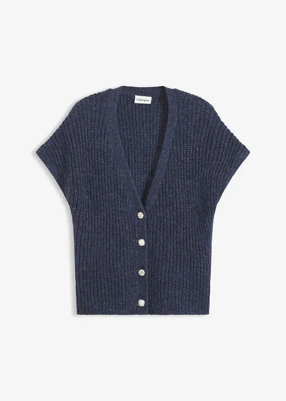 Mouwloos vest met decoratieve knopen, bonprix