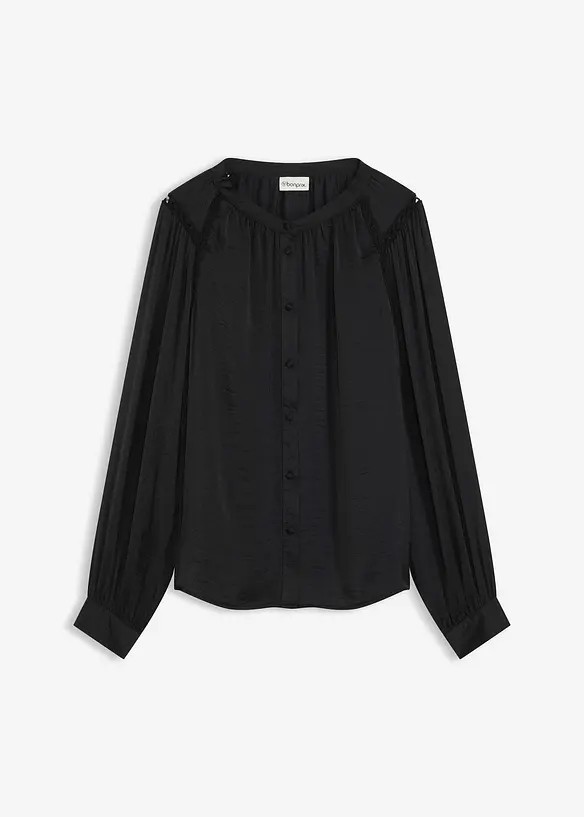Blouse met biezen van kant, bonprix