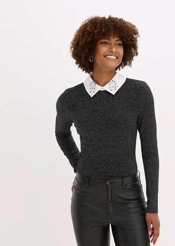 Longsleeve in een katoenmix, bonprix