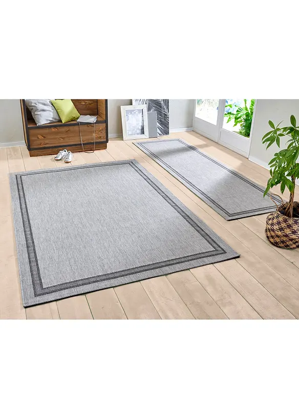 Binnen- en buitenkleed met boord, bonprix