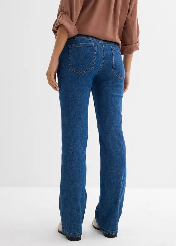 Zwangerschapsjeans van biologisch katoen, licht uitlopende pijpen, bonprix