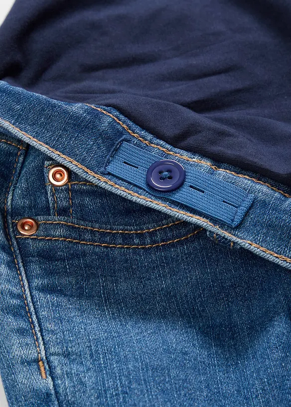 Zwangerschapsjeans van biologisch katoen, licht uitlopende pijpen, bonprix