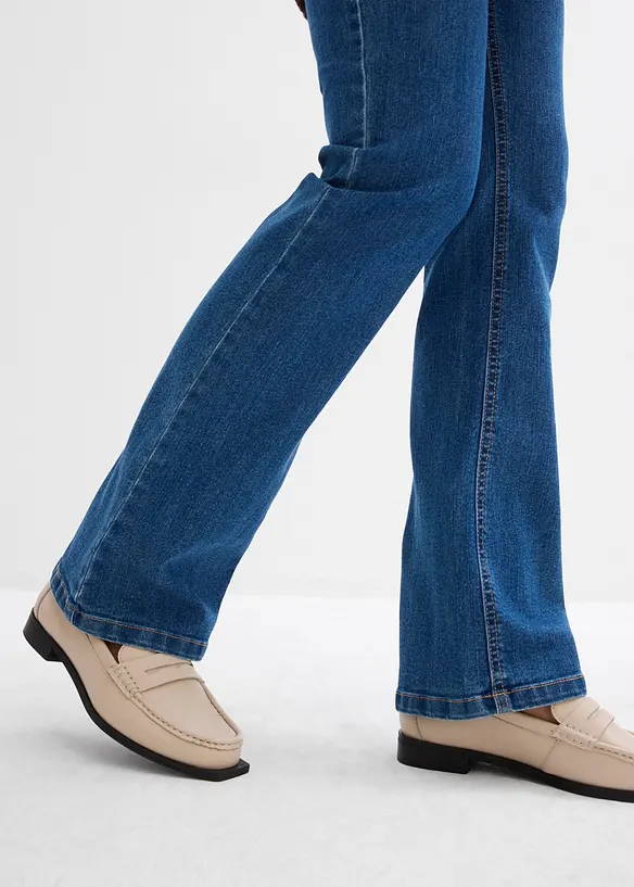 Zwangerschapsjeans van biologisch katoen, licht uitlopende pijpen, bonprix