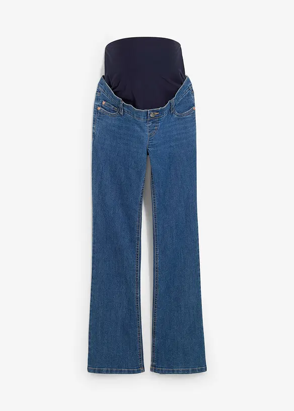 Zwangerschapsjeans van biologisch katoen, licht uitlopende pijpen, bonprix
