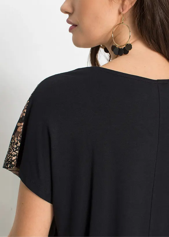 Shirt in een visosemix, bonprix