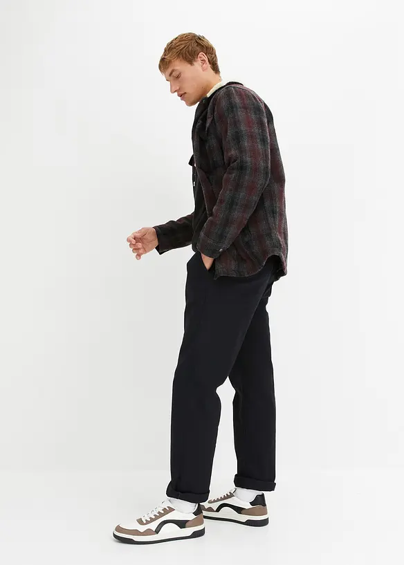Relaxed fit stretch chino met biologisch katoen, straight, bonprix