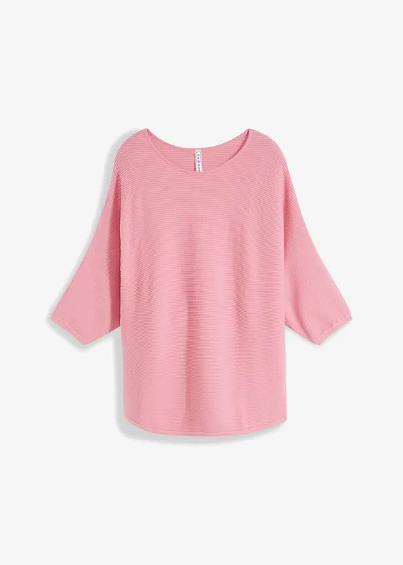 Geribde oversized trui in een viscosemix, bonprix