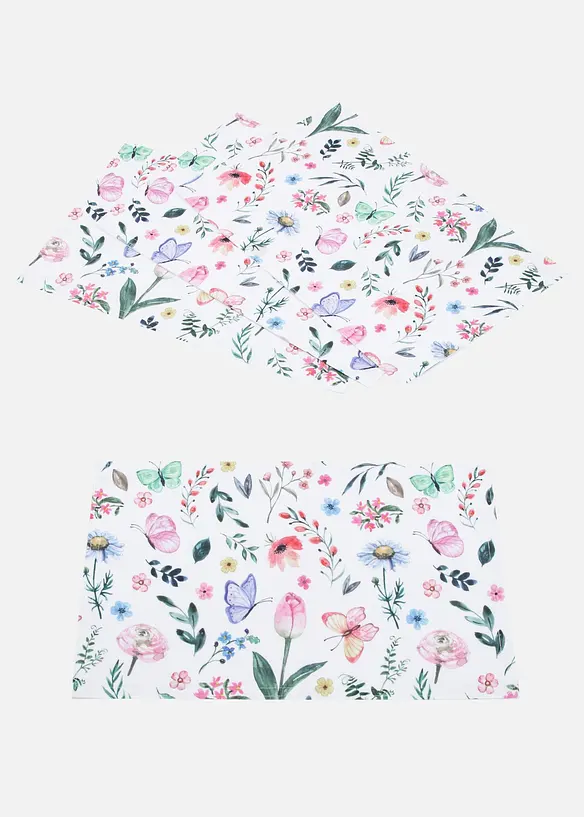 Placemats met bloemenprint (set van 4), bonprix