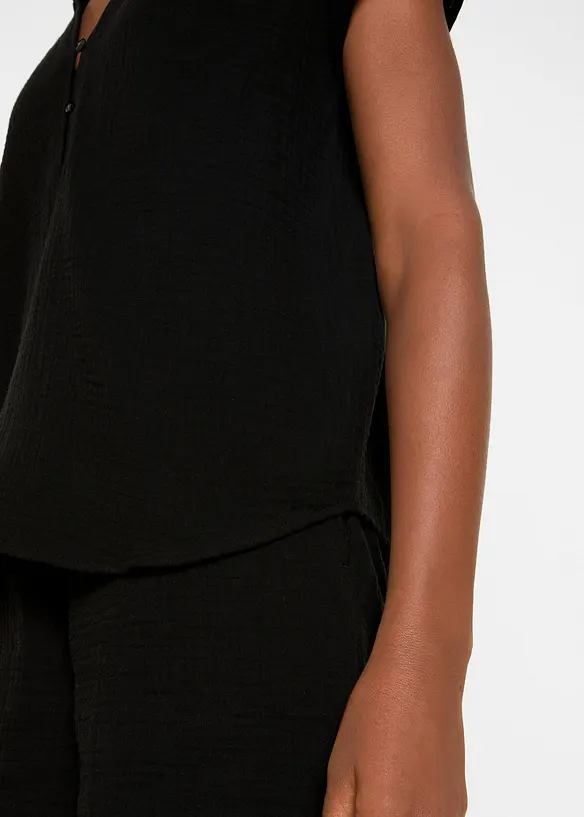 Mousseline blousetop van katoen, bonprix