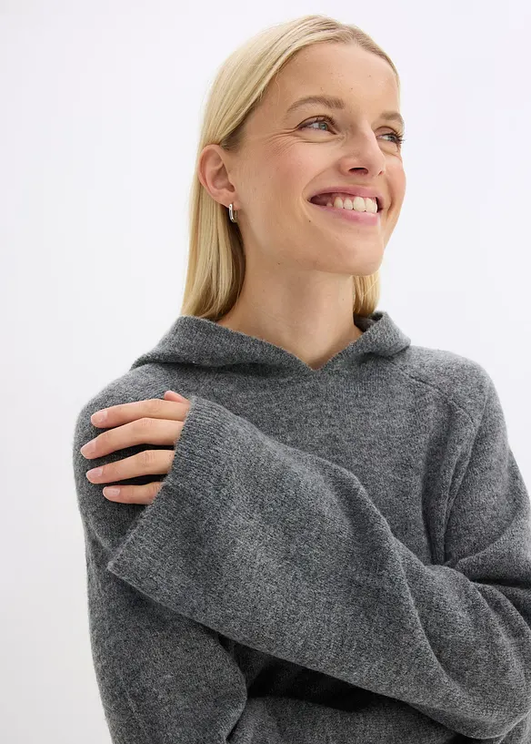 Gebreide hoodie, bonprix