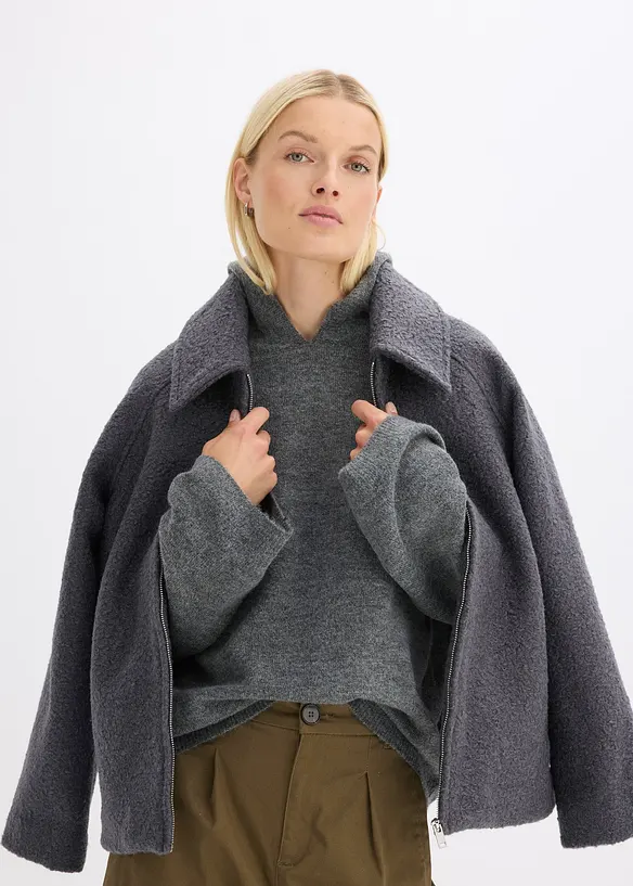 Gebreide hoodie, bonprix