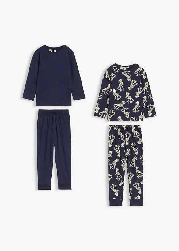 Pyjama van zacht katoen (4-dlg. set), bonprix