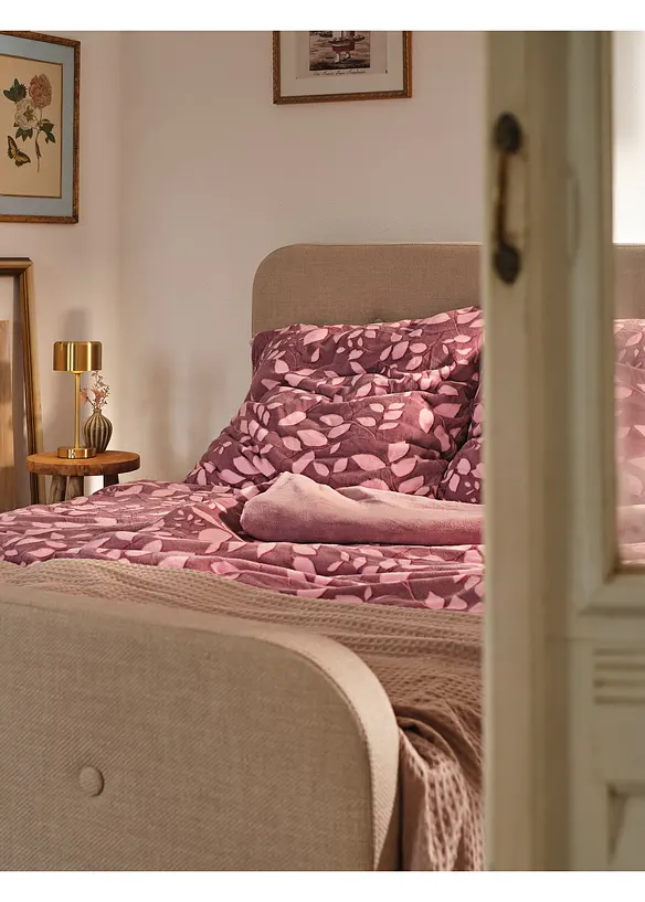 Dubbelzijdig dekbedovertrek Cashmere Touch met bloemenprint, bonprix