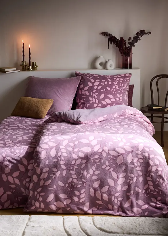 Dubbelzijdig dekbedovertrek Cashmere Touch met bloemenprint, bonprix