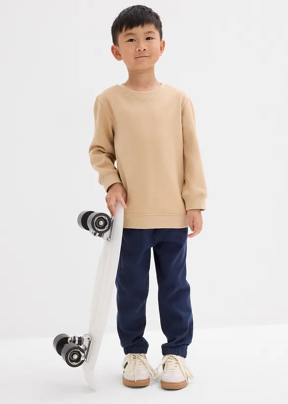 Sweater van zachte katoenmix (set van 2), bonprix