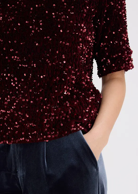 Shirt met pailletten, bonprix
