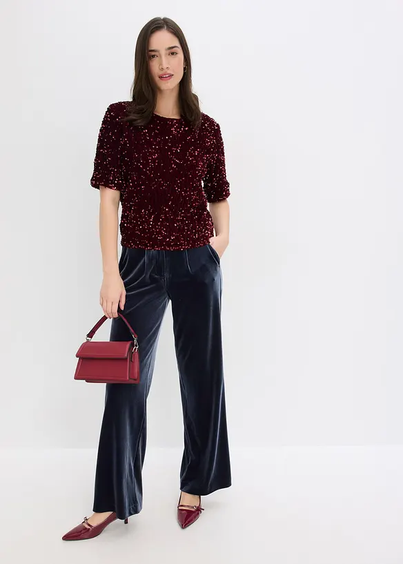 Shirt met pailletten, bonprix