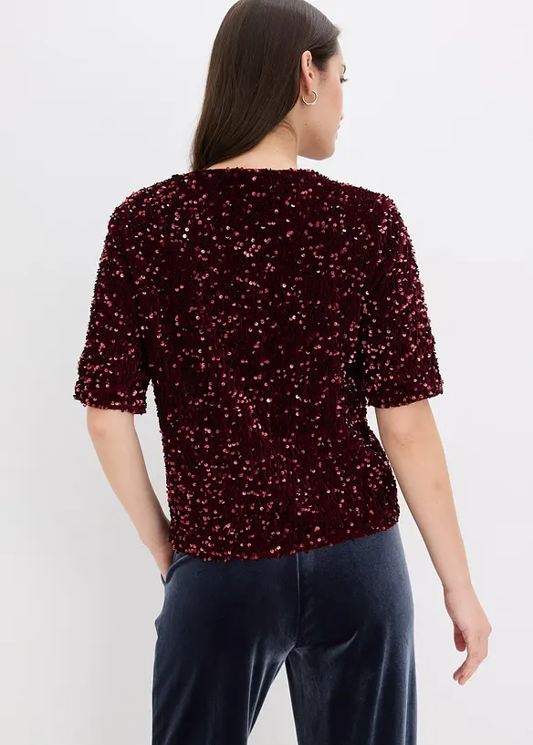 Shirt met pailletten, bonprix