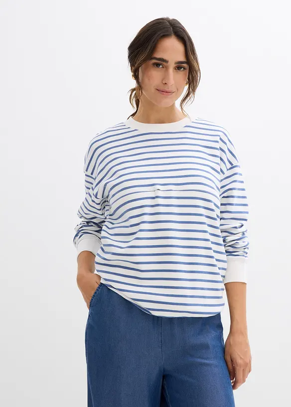 Zwangerschaps- en voedingsshirt van katoen, bonprix