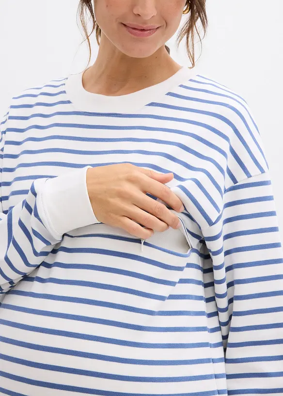 Zwangerschaps- en voedingsshirt van katoen, bonprix