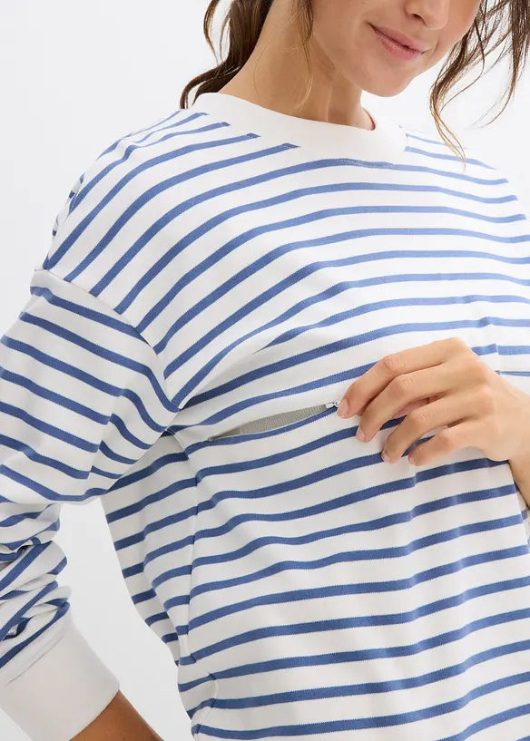 Zwangerschaps- en voedingsshirt van katoen, bonprix