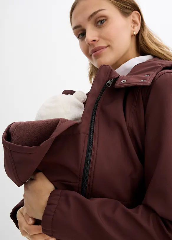 Softshell zwangerschapsjas/draagjas, verstelbaar in wijdte, bonprix