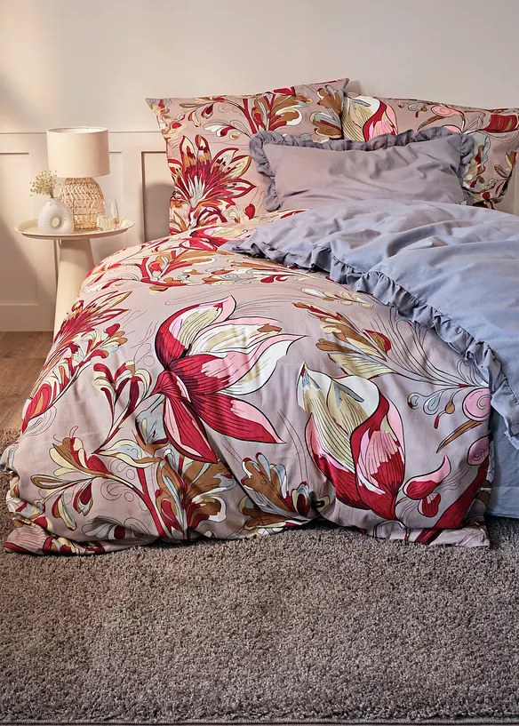 Dekbedovertrek met bloemenprint, bonprix