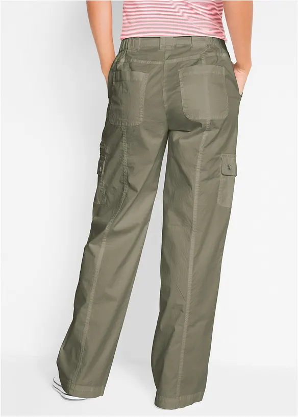Mid waist cargo jeans in een katoenmix, bonprix