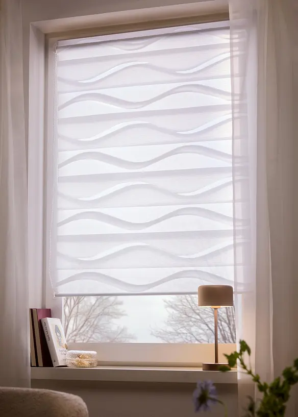 Duo rolgordijn van jacquard, tweekleurig, bonprix