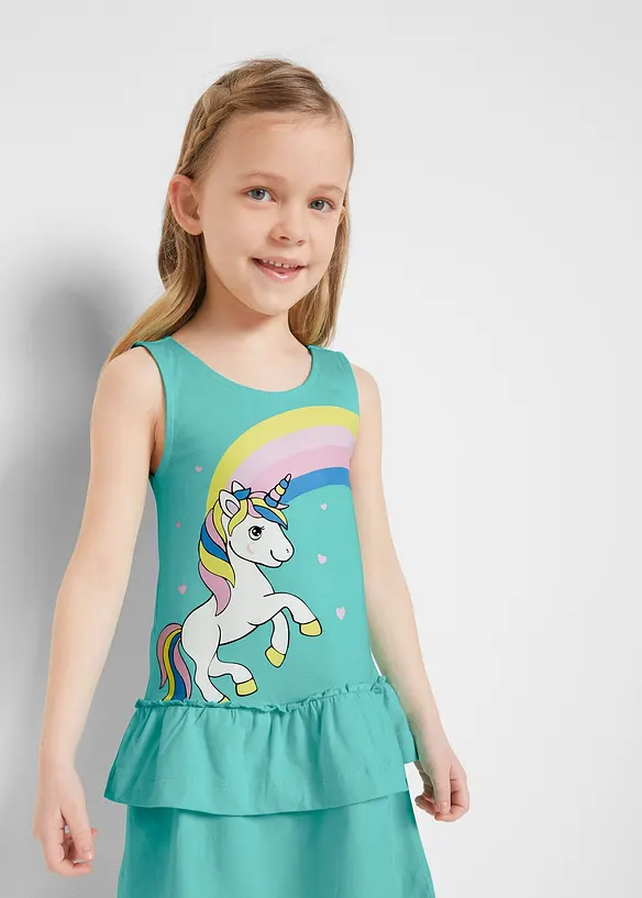 Meisjes jersey jurk van biologisch katoen, bonprix