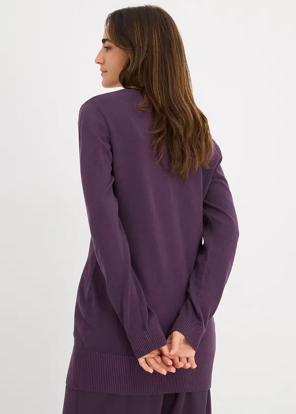 Lange basic trui met V-hals, bonprix