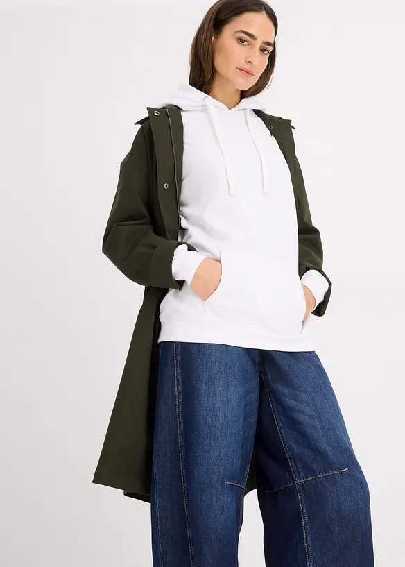 Basic hoodie van zacht frotté, bonprix