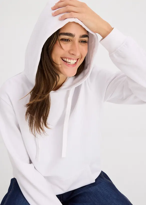 Basic hoodie van zacht frotté, bonprix
