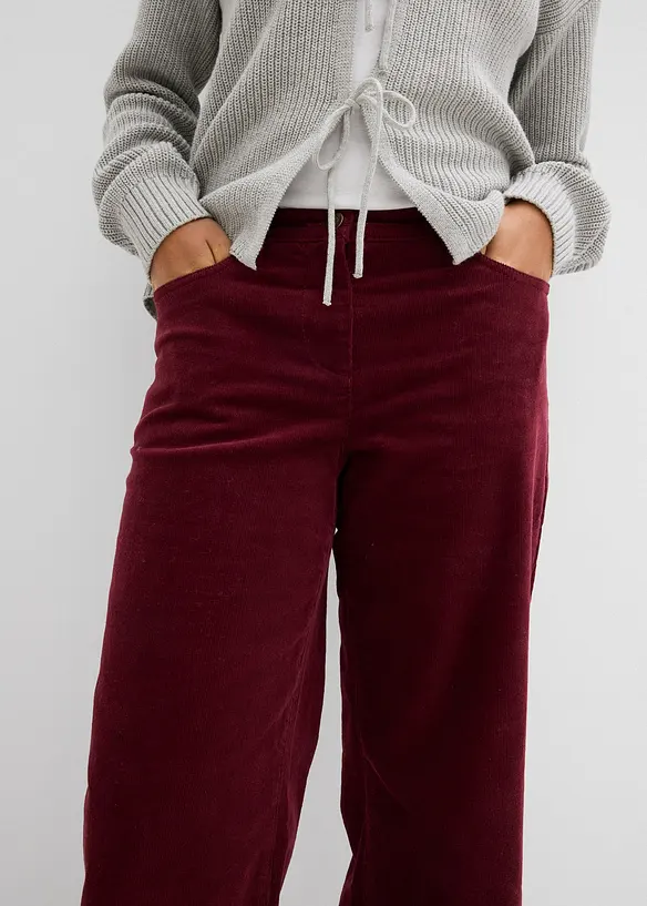 Corduroy broek in Marlene Dietrich stijl, bonprix