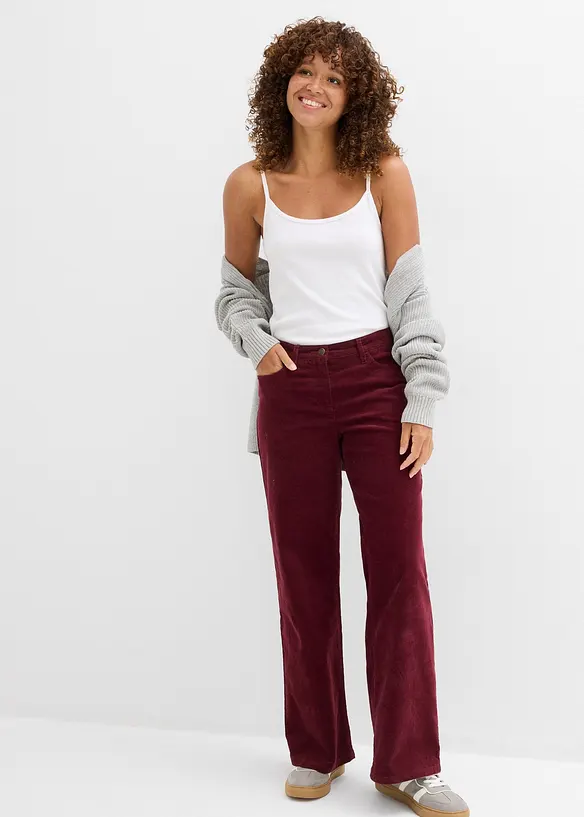 Corduroy broek in Marlene Dietrich stijl, bonprix