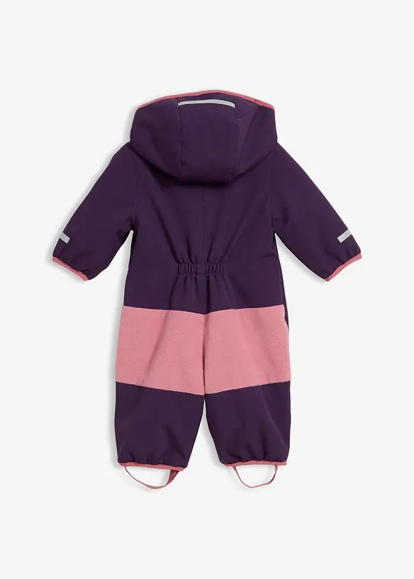Waterafstotende baby softshell overall met capuchon, bonprix