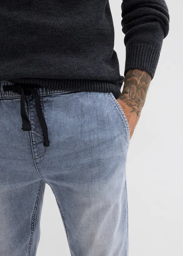 Regular fit stretch instapjeans, tapered, bonprix