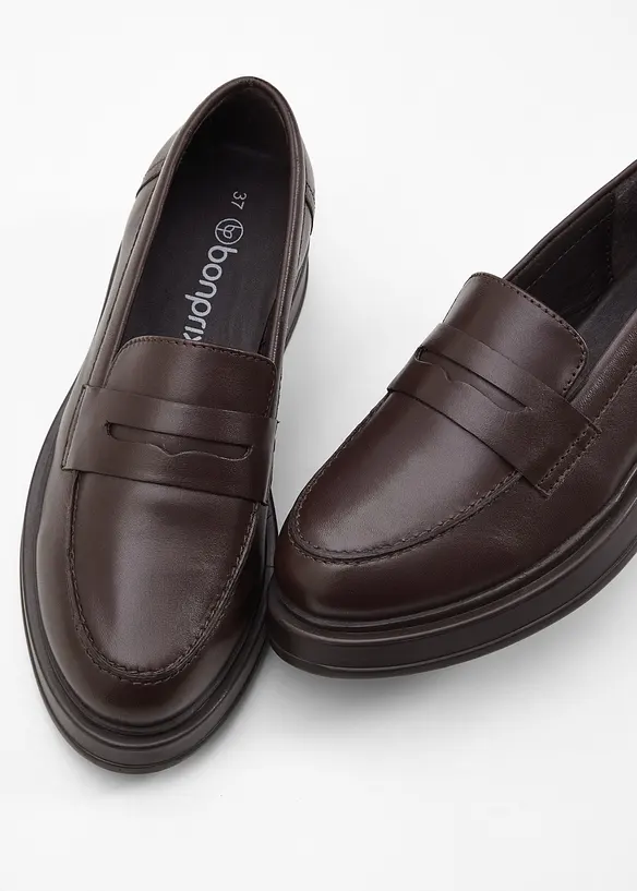 Leren loafers, bonprix