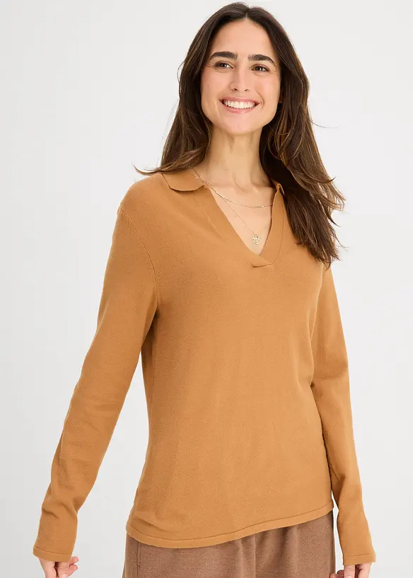 Poloshirt van fijne viscose, bonprix