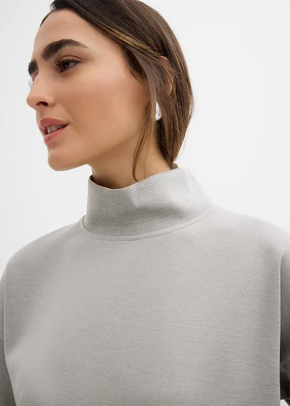 Scuba-shirt met opstaande kraag, bonprix