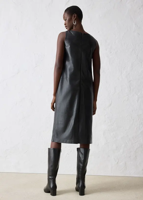 Leren jurk van nappaleer, bonprix