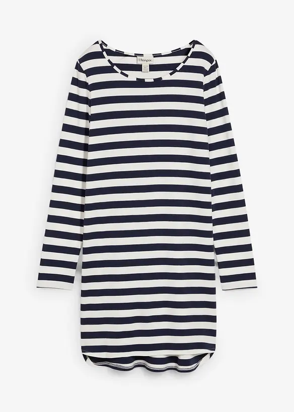 High-low jurk van zwaar katoen, bonprix