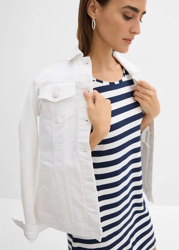 High-low jurk van zwaar katoen, bonprix