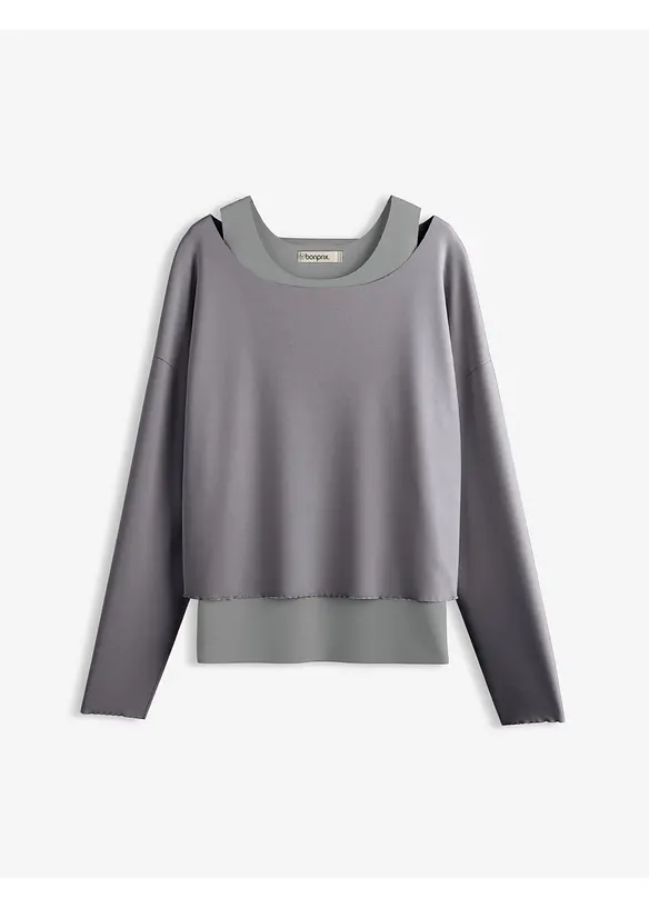 Top en longsleeve van jersey (2-dlg. set), bonprix