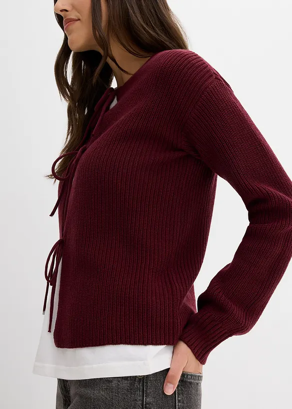 Vest met strikdetails, bonprix