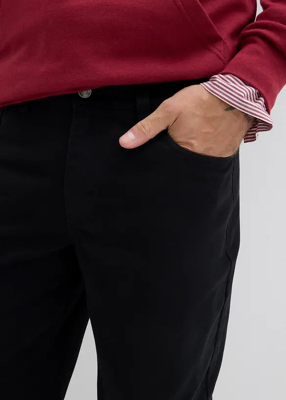 Relaxed fit twillbroek met comfortband, straight, bonprix