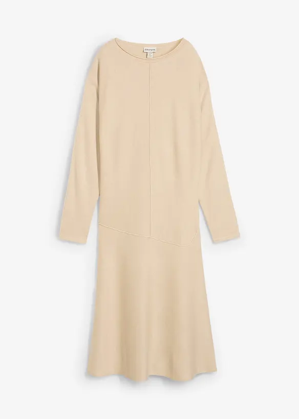 Gebreide midi jurk van viscosemix, bonprix