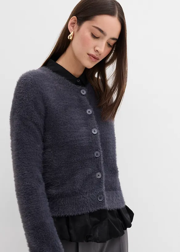 Vest van een verengaren-viscosemix, bonprix