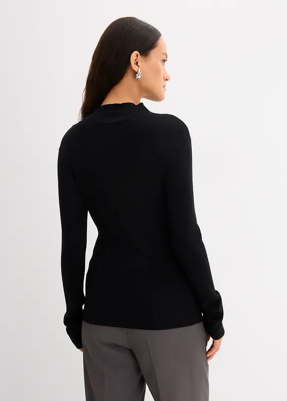 Geribd shirt in een viscosemix, bonprix