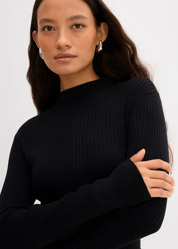 Geribd shirt in een viscosemix, bonprix